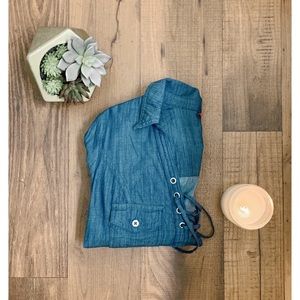 NWOT long sleeve denim blouse